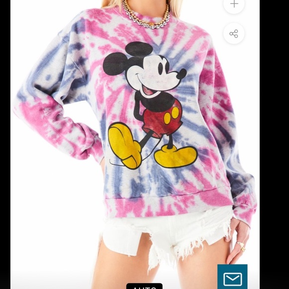 Vintage-Inspired Mickey Mouse Tie-Dye Sweatshirt - Picture 1 of 4